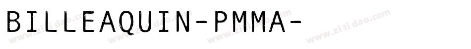 BilleaQuin-pmma字体转换