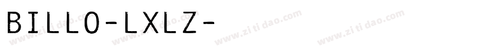 Billo-lxlZ字体转换