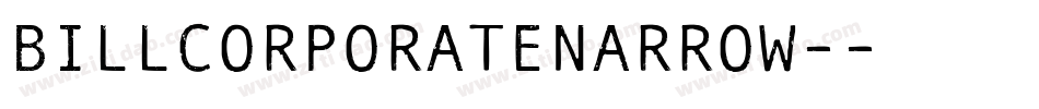 billcorporatenarrow-字体转换