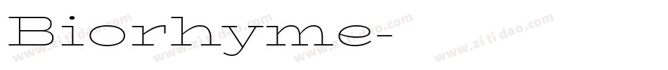Biorhyme字体转换