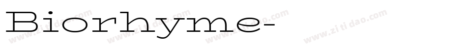 Biorhyme字体转换