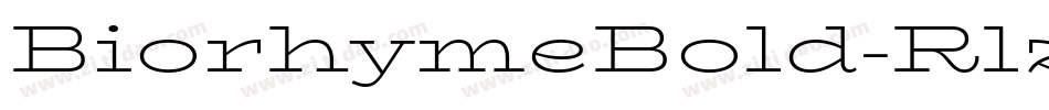 BiorhymeBold-RlzE字体转换