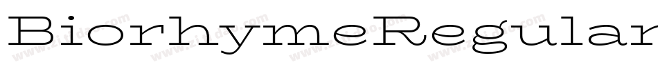 BiorhymeRegular-rKVB字体转换