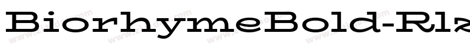 BiorhymeBold-RlzE字体转换