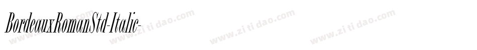 BordeauxRomanStd-Italic字体转换
