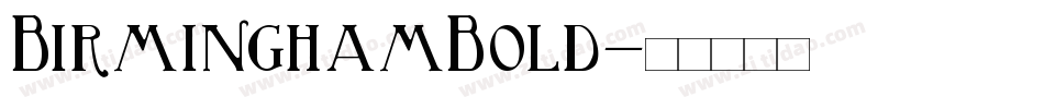 BirminghamBold字体转换