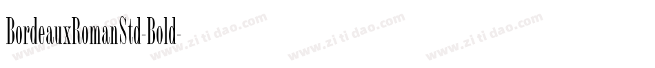 BordeauxRomanStd-Bold字体转换