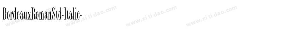 BordeauxRomanStd-Italic字体转换