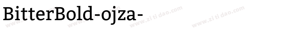 BitterBold-ojza字体转换
