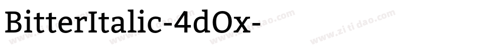 BitterItalic-4dOx字体转换