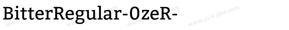 BitterRegular-0zeR字体转换