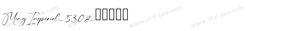 MingImperial-5308字体转换