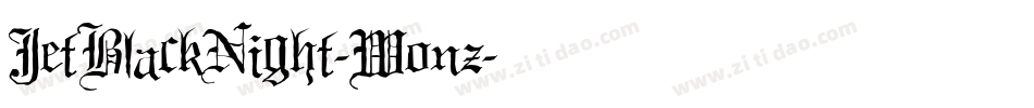 JetBlackNight-Wonz字体转换