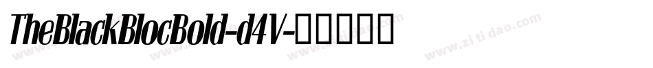 TheBlackBlocBold-d4V字体转换
