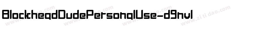 BlockheadDudePersonalUse-d9nvl字体转换