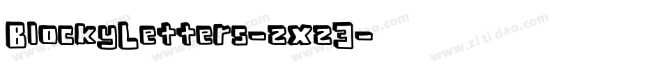 BlockyLetters-zxz3字体转换