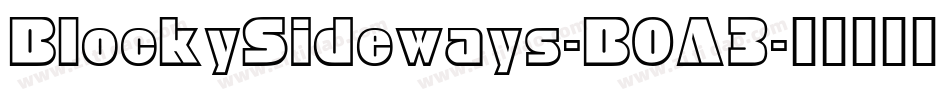 BlockySideways-B0A3字体转换