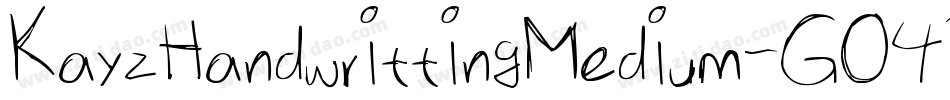 KayzHandwrittingMedium-GO4P字体转换