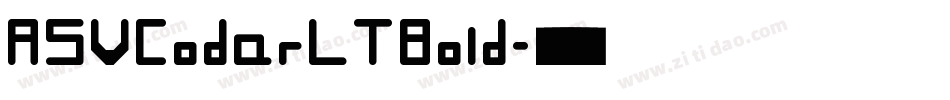 ASVCodarLTBold字体转换