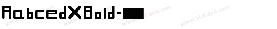 AabcedXBold字体转换