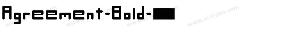 Agreement-Bold字体转换