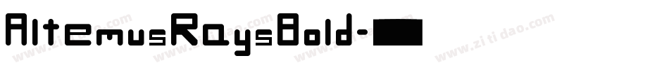 AltemusRaysBold字体转换