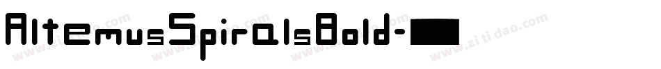 AltemusSpiralsBold字体转换