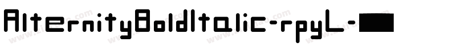 AlternityBoldItalic-rpyL字体转换