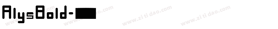 AlysBold字体转换