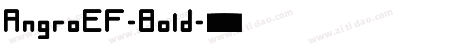 AngroEF-Bold字体转换