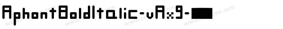AphontBoldItalic-vAx9字体转换