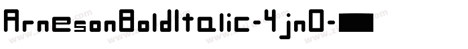 ArnesonBoldItalic-4jnD字体转换