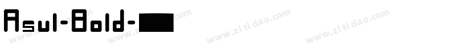 Asul-Bold字体转换