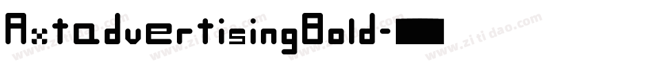 AxtadvertisingBold字体转换
