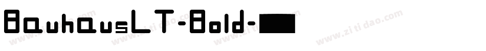 BauhausLT-Bold字体转换