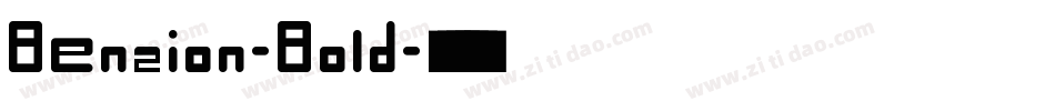 Benzion-Bold字体转换