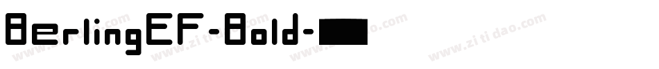 BerlingEF-Bold字体转换