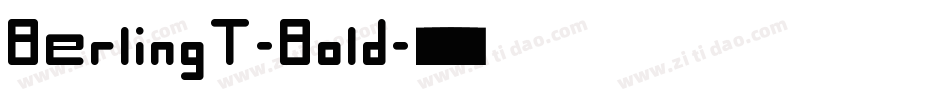 BerlingT-Bold字体转换