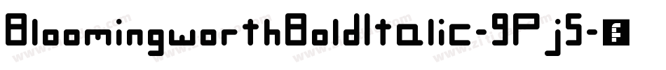 BloomingworthBoldItalic-9Pj5字体转换