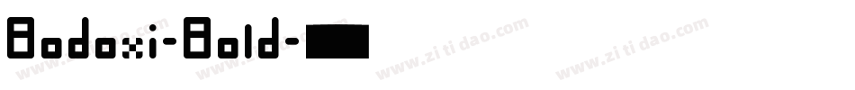 Bodoxi-Bold字体转换