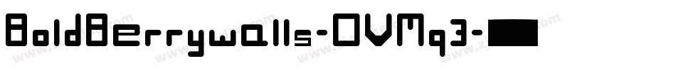 BoldBerrywalls-OVMq3字体转换