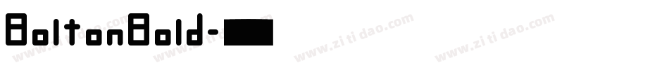 BoltonBold字体转换