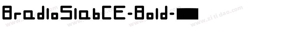 BradloSlabCE-Bold字体转换