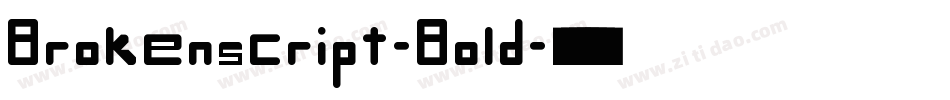 Brokenscript-Bold字体转换