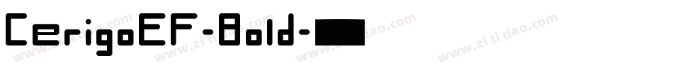 CerigoEF-Bold字体转换