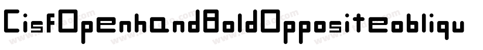 CisfOpenhandBoldOppositeoblique-K207字体转换