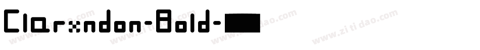 Clarxndon-Bold字体转换