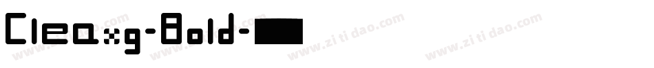 Cleaxg-Bold字体转换