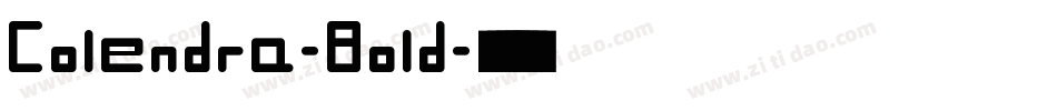 Colendra-Bold字体转换