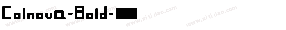 Colnova-Bold字体转换